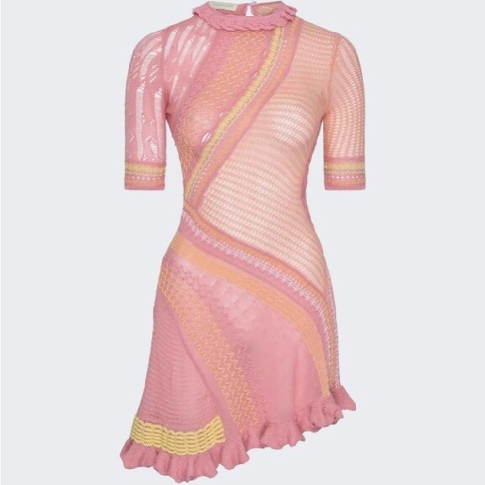 Roberta Einer Baby Ali Knit Peach Mini Dress
